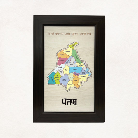 ਜ਼ਿਲ੍ਹਿਆਂ ਦੇ ਨਾਲ ਪੰਜਾਬ ਦਾ ਨਕਸ਼ਾ ਕੰਧ ਫਰੇਮ/Punjab Map With Districts Wall Frame